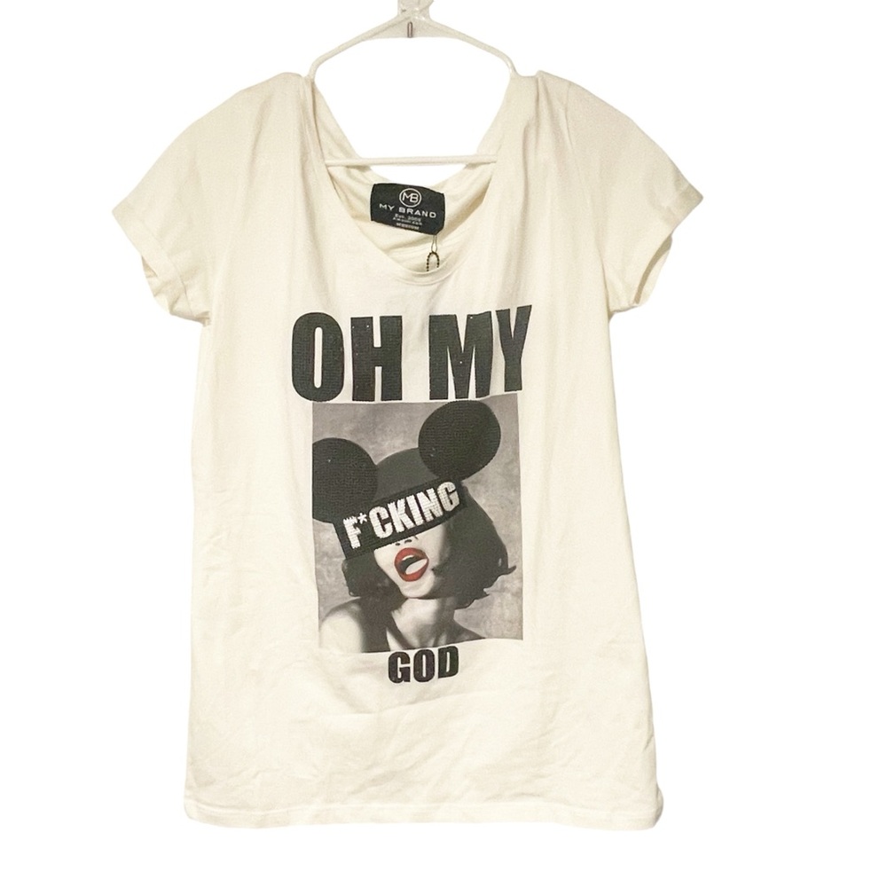 My Brand Size Medium Oh My God Graphic Mickey Mouse‎ Ears Tshirt NEW